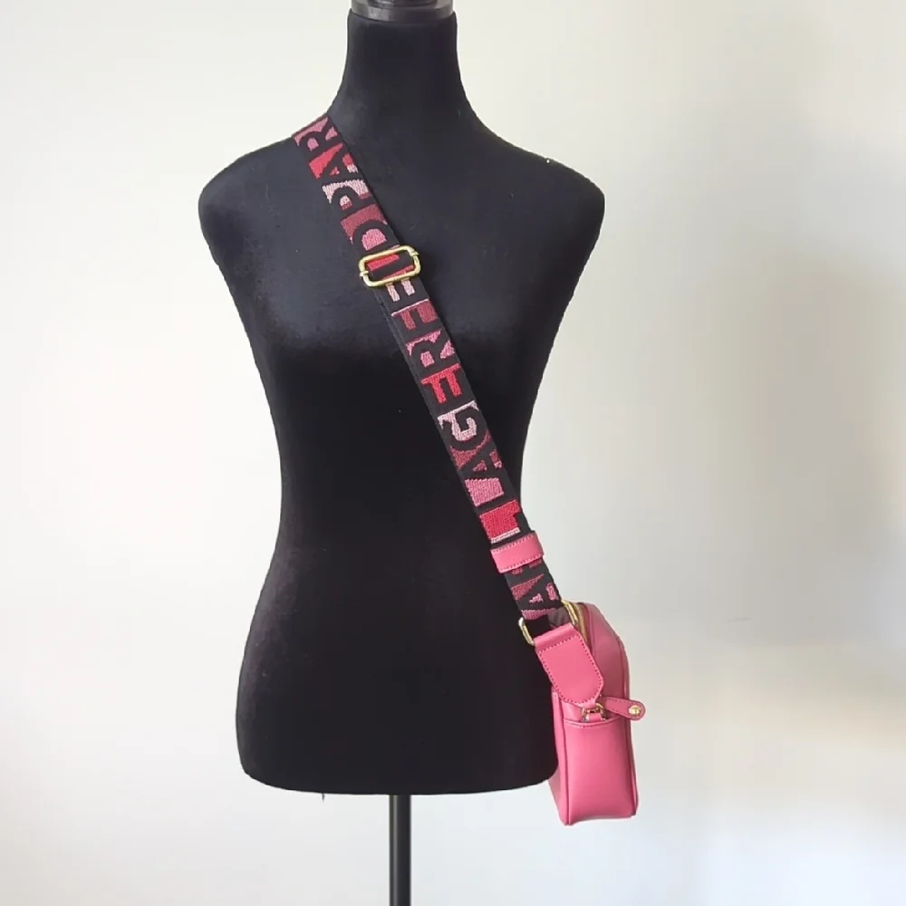 Karl Lagerfeld Pink Crossbody Bag with Gold Hardware - Picture 3 of 6